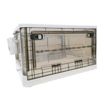 강아지산소방 고양이산소방 동물 상자 고양이 코 개 기침 기계 산소, B. 투명 흰색 28L(중) 산소