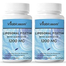 Vitablosom 리포솜 피세틴 1000mg 퀘르세틴 200mg 60캡슐, 60개(2개들이)