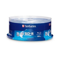 Verbatim BD-R 50GB 6X 블루레이 공 미디어 디스크 25팩 스핀들 -98356, 10 Pack Spindle