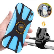 실리콘 밴드 360도 회전 자전거 스마트폰 거치대 오토바이 스쿠터 바이크 유모차 킥보드 핸드폰 휴대폰 호환