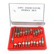 핀 게이지 다이얼 표시기 0-10mm 0.01mm 매트 카펫 러그 백 테스트 22pcs 앤빌 포인트 세트 스레드 M2.5mm 측정 도구, [01] 10mm dial indicator