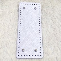 퀼트여왕 소꼬발 직사각형 가죽 가방바닥, 소꼬발 실버23x9