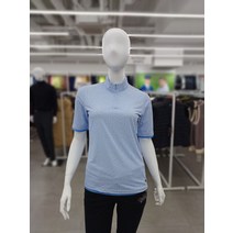 20FW 닥스 골프 여성 블루 패턴 반집업티셔츠 DNTS0C501 B2