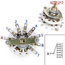 KCZ 2 극 6/7/8/9/10/11 4 극 3/5 위치 채널 로터리 스위치 선택기 포함 캡 로터리 스위치 선택기 포함, 04 A4