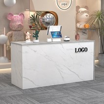 미니 카운터 테이블 인포메이션 가게 계산대 프론트, 80x50x100cm, 그레이 + 피시모 화이트 스톤 패턴