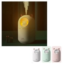 아기방가습기 초소형 아기 야옹이 사무실 책상 여행용 무드 가습기, 핑크