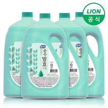 라이온 참그린 순수발효 식물 주방세제 4kg용기 4개, 단품