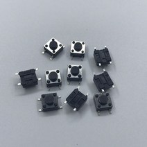해외 10 개몫 마이크로 푸시 버튼 택트 스위치 리셋 미니 스위치 SMD DIP 수리 자동차 원격 컨트롤러 MP3, 6x6x4.3mm SMD, One Size