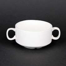 양손 볼 습볼 손잡이 스프 수프 부페 레스토랑 호텔 죽그릇크롬, 1개