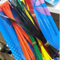 선정리 전선타이 오색타이 예쁜 전선끈 5색구성 묶음 배선정리, 상품선택