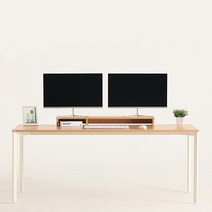 다가구 페르마타 멀티탭 타입 1400 x 800 컴퓨터책상, 비치(상판):아이보리(프레임)