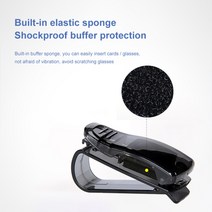 자동차 용품 1pcs 안경 클립 자동 선 바이저 안경 선글라스 클립 카드 티켓 홀더 펜 케이스 상자 범용 액세서리호환, 검은 것