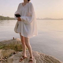 순수한느낌 여리여리핏 볼륨 여신룩 20대 블라우스