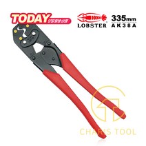 LOBSTER 로보스터 터미널 압착기 AK38A 335mm 경량 휴대용 클림핑 공구 동선용 압착단자 슬리브 일본 일제 로보스타 카리스툴, 1개