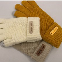 목도리 가죽 인조 털모자 라벨 핸드 메이드