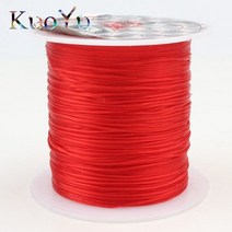 마카롱실 뜨개실 자이언트얀 망고실 뜨개질 털 앙고라 10m/롤 0.8mm 멀티 컬러 강한 신축성 탄성 구슬 와, 한개옵션1, 02 Red