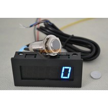 RPM측정기 타코미터 타코메타 블루 LED 타코미터 RPM 속도계 홀 근접 스위치 센서 NPN