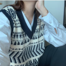 에프디 민소매 니트 나시 여자 박시 니트