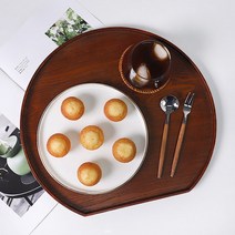 루아 카페 반달 우드 트레이