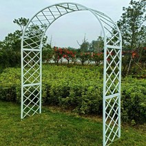 정원꾸미기 마당 단독주택 스탠드형 발코니 장미아치, 화이트 120x40x220