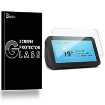 [2-Pack BISEN] Fit for Amazon Echo Show 5 Tempered Glass Screen Protector Anti-Scratch Anti-Shock, 1