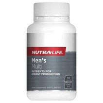 뉴트라라이프 남성 멀티비타민 90정 Nutra-Life Mens Multi 90 Capsules Exclusive Size, 90개입, 1개