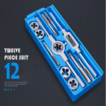탭 앤 다이세트 12PCS 탭 답부 다이스 핸들탭 나사 볼트 너트 공구 볼트 다이스핸들 탭핸들