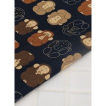 없음 원숭이 네이비 일본손수건 쁘띠스카프 미니스카프 스카프빔