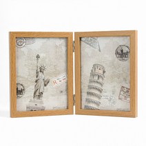 슬라이드 양면프레임 2단 접이식 액자 5x7 포토액자