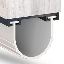 차고 웨더 스트리핑 키트 고무 U-하단 범용 씰링 전문가 등급 T 고무 0.6cm(5/16인치) 엔드 1.9cm(3/4인치) 너비 X 4.7cm(18피트) 길이 (흰색)