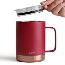 앤컴퍼니보온/보냉 스텐 캠핑 사무실 머그컵 레드/블루 360ml, 에지리블랑머그 블루