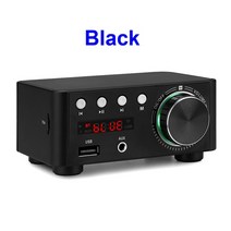 진공관 앰프 완제품 키트 스피커 DIY 블루투스 68w + 68w 인피니언 ma12070 5.0 디지털 오디오 파워 클래스 d usb aux tf 홈 시어터 하이파이 스테레오, 블랙 앰프