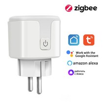 스마트플러그 누전차단 소켓 16A Wifi / Zigbee 3.0 EU 스마트 플러그 Tuya 전원 모니터 에너지 절약 타이머 Alexa Google 홈 Yandex alice와, [01] EU Plug, [02] Zigbee EU plug, 02 Zigbee EU plug_01 EU Plug