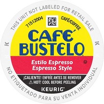 Café Bustelo Nicaragua 라틴 아메리카 블렌드 커피 다크 로스트 큐리그 K컵 포드 72개, Espresso Dark Roast_12 Count (