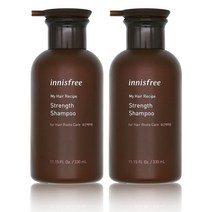 [이니스프리] 마이 헤어 레시피 샴푸 두피케어 스트렝스 샴푸 모근강화용 2개, 단품