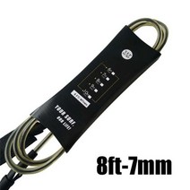 1pc 서핑 보드 가죽 끈 6ft7ft8ft9ft-7mm 길이 스포츠 Laisse Surf water sport, 8ft-7mm clear