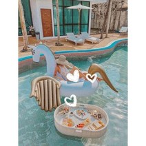 수영장 쟁반 바구니 풀빌라 해변 조식 트레이 플레이트, 오벌 화이트(100X50X20cm)