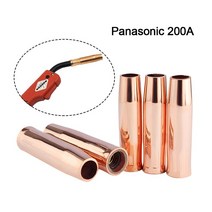 2PCS 파나소닉 200A 가스 노즐 순수 구리 쉴드 캡 CO2 MIG MAG 건 토치 액세서리 실드 컵 전기 팁, 1.0mm 두께