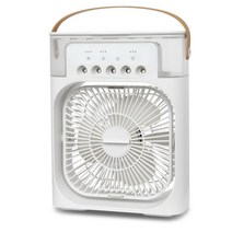 이동식에어컨 수냉식 에어컨 작은방 실외기없는 휴대용 에어 컨디셔너 쿨러 물 냉각 스프레이 팬 USB 데, 02 White