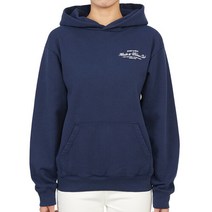 브랜드없음 [스포티앤리치] H&W 클럽 HO672NA NAVY 공용 후드 기모 긴팔 맨투맨 티셔츠 슬라이틀리 오버사이즈핏