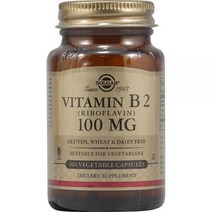 Solgar 비타민 B2 리보플라빈 100 mg 100 식물성