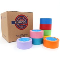 [박스판매] Sicad 유로셀 마스킹테이프 - 종이테이프/ 미술재료/건축/제본, 옐로우 20mm X 44개