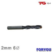 Foryou17287 와이지원 코팅롱엔드밀 2mm 파이 1개 초경 공작 절삭 앤드밀