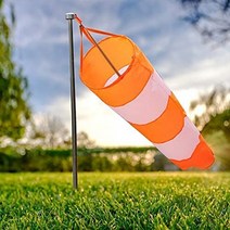 풍향계 풍속계 풍향 반사 야외 공항 바람 방향 표시기, 적회색-60cm