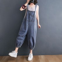 아이엠몽 여성 벌룬 데님 청바지 점프슈트 뇸뇸