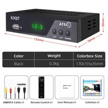 위성 TV 수신기 atsc ota 디지털 컨버터 박스 지상파 안테나 dvr 레코더 박스 스마트 범용 원격 usb 미디어 플레이어