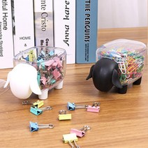 사무실 데스크 클립보관함 투명 집게 압정 정리케이스, 상품선택, 화이트, 화이트