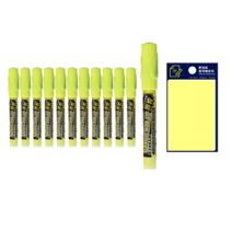 동아 블랙보드마카 12p + 투코비 스티키 메모패드 세트, yellow, 3세트