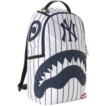 Sprayground MLB 뉴욕 양키스 샤크 상어 스트라이프 줄무늬 백팩 가방