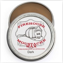 FIREHOUSE MOUSTACHE WAX 10 FIREHOUSEMOUSTACHEWAX.COM Firehouse 콧수염 왁스 라이트 - 수염 및 모양용 자연스러운 향 컬러 전천후, Dark